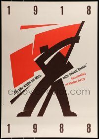 2d471 1918 1988 23x32 East German special poster 1988 Alexander Schiel, we're back with Marx