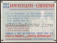 2d234 1944 1958 ANNIVERSAIRE DE LA LIBERATION 24x32 French political campaign 1958 PCF, Nazi occupation