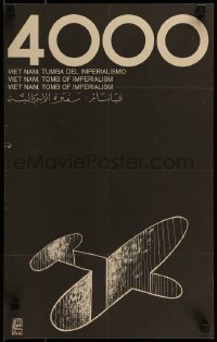 2d280 4000 VIET NAM TOMB OF IMPERIALISM 13x21 Cuban special poster 1972 Alfredo Rostgaard art