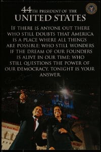 2d921 44TH PRESIDENT OF THE UNITED STATES 12x18 special poster 2008 Barack and Michelle Obama