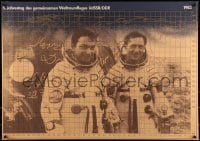 2d406 5 JAHRESTAG DES GEMEINSAMEN WELTRAUMFLUGES UDSSR/DDR East German special poster 1983 cool