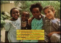 2d497 ANNAHME DER UNO-DEKLARATION East German special poster 1989 Declaration of Rights of Child