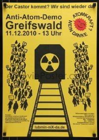 2d950 ANTI-ATOM-DEMO 17x24 German special poster 2010 protest the transportation of nuclear waste