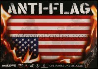 2d916 ANTI-FLAG 19x27 music poster 2003 One People One Struggle, burning upside down flag