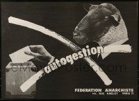 2d696 AUTOGESTION 17x23 French campaign 1990s Anarchist Federation, don't be a sheep - don't vote