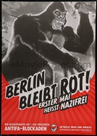 2d734 BERLIN BLEIBT ROT 17x24 German special poster 2000s Antifa, art from King Kong Lives