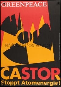 2d689 CASTOR STOPPT ATOMENERGIE 24x33 German special poster 1996 Greenpeace, protesting nuclear energy