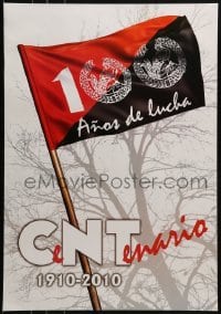 2d966 CENTENARIO 17x24 Spanish special poster 2010 National Confederation of Labour