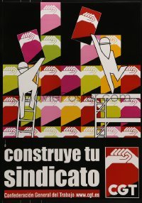 2d846 CONSTRUYE TU SINDICATO 17x25 Spanish special poster 2000s cool art promoting solidarity