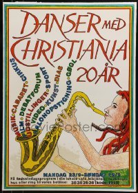 2d718 DANSER MED CHRISTIANIA 17x24 Danish special poster 1991 cool musical artwork, Freetown