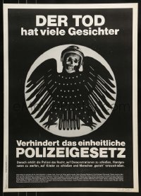 2d324 DER TOD HAT VIELE GESICHTER signed 20x28 German special poster 1977 by artist Kurt Jotter