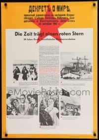 2d304 DIE ZEIT TRAGT EINEN ROTEN STERN 23x32 East German special poster 1976 partially in Cyrillic