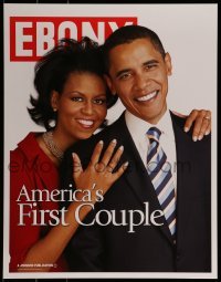 2d923 EBONY 18x23 special poster 2008 Barack Obama and First Lady Michelle