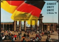 2d678 EINHEIT UNITY UNITE 20x28 German special poster 1990 great image of the Brandenburg Gate