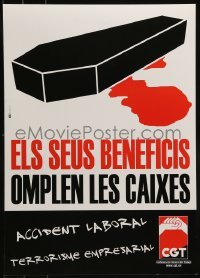 2d844 ELS SEUS BENEFICIS OMPLEN LES CAIXES 12x17 Spanish special poster 2000s bloody coffin
