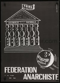 2d337 FOIRE AUX EXPLOITEURS 22x30 French political campaign 1978 Anarchist Federation