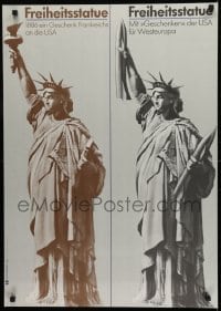 2d412 FREIHEITSSTATUE 23x32 East German special poster 1983 Kummert art of nuclear Lady Liberty