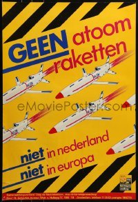 2d533 GEEN ATOOM RAKETTEN 16x23 Dutch special poster 1980s nuclear cruise missiles protest