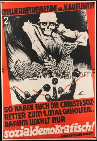 2d041 GEWERBETREIBEND U. KAUFLEUTE 50x73 Austrian political campaign 1927 Social Democratic Party