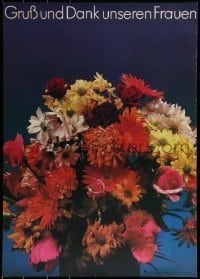 2d439 GRUSS UND DANK UNSEREN FRAUEN 23x32 East German special poster 1985 Rene Quabbe, flowers