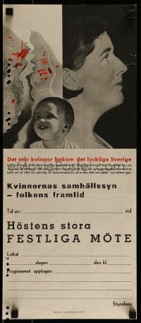 2d074 HOSTENS STORA FESTLIGA MOTE 10x23 Swedish political campaign 1930s vision of the future