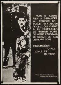 2d548 INSOUMISSION TOTALE CIVILE ET MILITAIRE French special poster 1980 Charlie Chaplin, The Kid