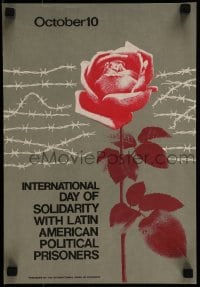 2d607 INTERNATIONAL DAY OF SOLIDARITY WITH LATIN AMERICAN POLITICAL PRISONERS special poster 1980s