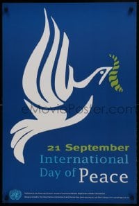 2d864 INTERNATIONAL DAY OF PEACE 22x33 Argentinean special poster 2000s peace dove w/olive branch