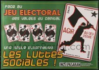 2d805 JEU ELECTORAL 19x27 French special poster 2006 wild, different poker card protest art