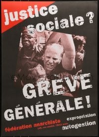 2d808 JUSTICE SOCIALE 17x24 French political campaign 2007 Anarchist Federation, image from strike