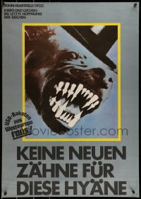 2d396 KEINE NEUEN ZAHNE FUR DIESE HYANE 23x32 East German special poster 1982 Friedrich, hyena