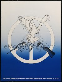 2d539 KERK EN VREDE 18x23 Dutch special poster 1981 peace symbol, dove, hands breaking a rifle