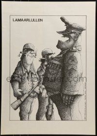 2d345 LAMAARLULLEN 17x24 Dutch special poster 1973 two soldiers with BVD joints in their ears