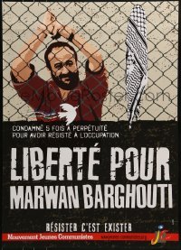 2d789 LIBERTE POUR MARWAN BARGHOUTI 19x27 French special poster 2000s Palestinian prisoners