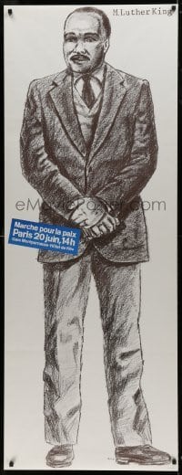 2d560 MARCHE POUR LA PAIX 24x63 French special poster 1982 Birga artwork of Martin Luther King Jr.