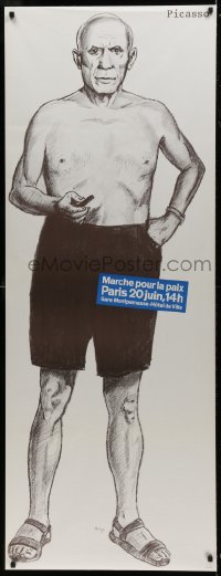 2d561 MARCHE POUR LA PAIX 24x63 French special poster 1982 Birga artwork of Pablo Picasso