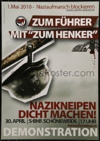 2d944 NAZIKNEIPEN DICHT MACHEN 17x24 German special poster 2010 Antifa, Inglourious Basterds image