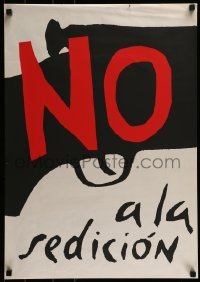2d351 NO A LA SEDICION 19x28 Chilean special poster 1972 Jose Balmes art of rifle gun, No