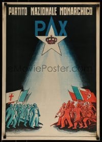 2d175 PARTITO NAZIONALE MONARCHICO 19x27 Italian political campaign 1940s National Monarchist Party