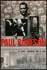 2d914 PAUL ROBESON MEMORIAL CONCERT AT PEACE ARCH PARK 16x24 special poster 2002 Civil Rights