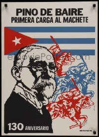 2d672 PINO DE BAIRE PRIMERA CARGA AL MACHETE signed 20x28 Cuban silkscreen poster 1998 by Castilla
