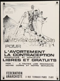 2d331 POUR L'AVORTEMENT LA CONTRACEPTION 23x31 French political campaign 1970s Anarchist Federation
