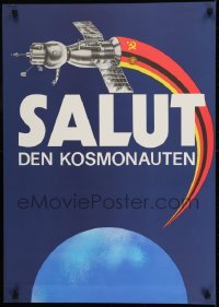 2d315 SALUT DEN KOSMONAUTEN 23x32 East German special poster 1978 USSR space collaboration