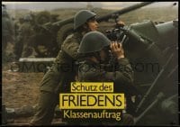 2d506 SCHUTZ DES FRIEDENS KLASSENAUFTRAG 23x32 East German special poster 1989 soldiers w/cannon