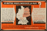 2d256 SE BATTRE POUR EMPECHER LA PAIX 15x23 French special poster 1961 French communist Party