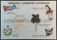 2d658 SIMBOLOS Y ATRIBUTOS NACIONALES 18x26 Cuban special poster 1990s Cuban flag, Coat of Arms, more