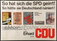 2d244 SO HAT SICH DIE SPD GEIRRT 20x28 German political campaign 1965 promoting Ludwig Erhard