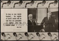 2d357 SO LONG AS MEN CHERISH FREEDOM 17x23 special poster 1970s Nixon, Meir, injured children