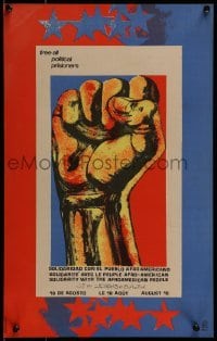 2d279 SOLIDARITY WITH THE AFROAMERICAN PEOPLE 13x21 Cuban special poster 1971 Rafael Morante art