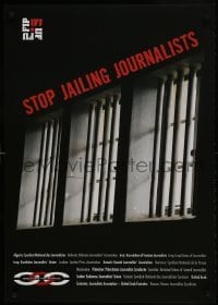 2d723 STOP JAILING JOURNALISTS 24x33 special poster 1990s breaking chains, image of prison bars